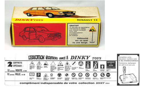 DINKY TOYS FRANCE ROAD SIGN BOX